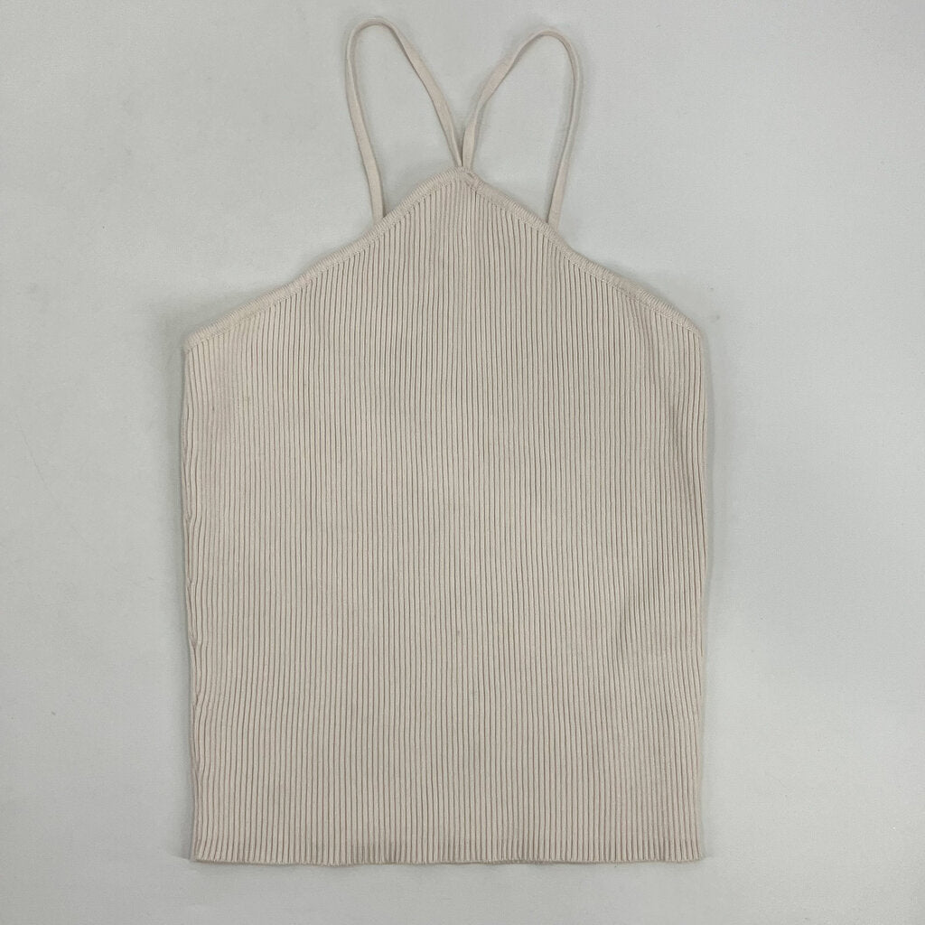 Ribbed Halter Neck Tank Top