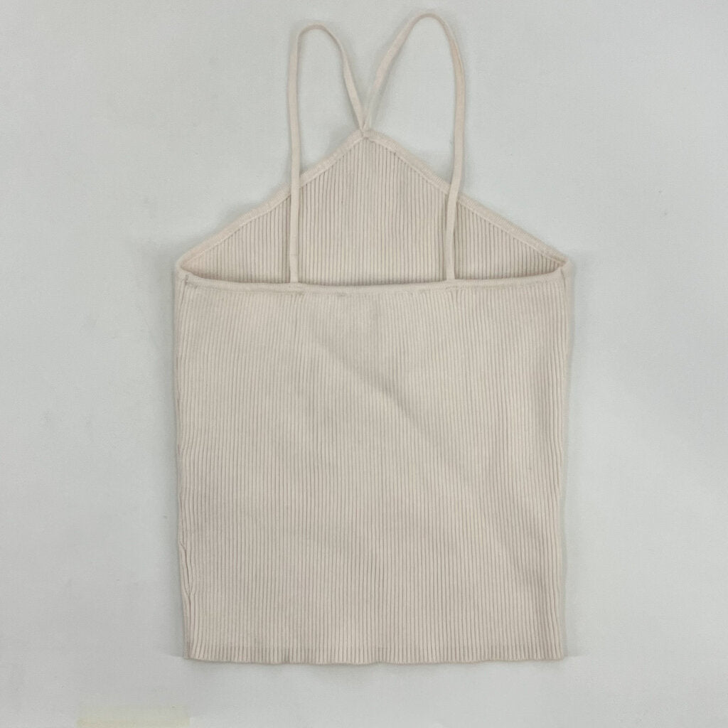 Ribbed Halter Neck Tank Top