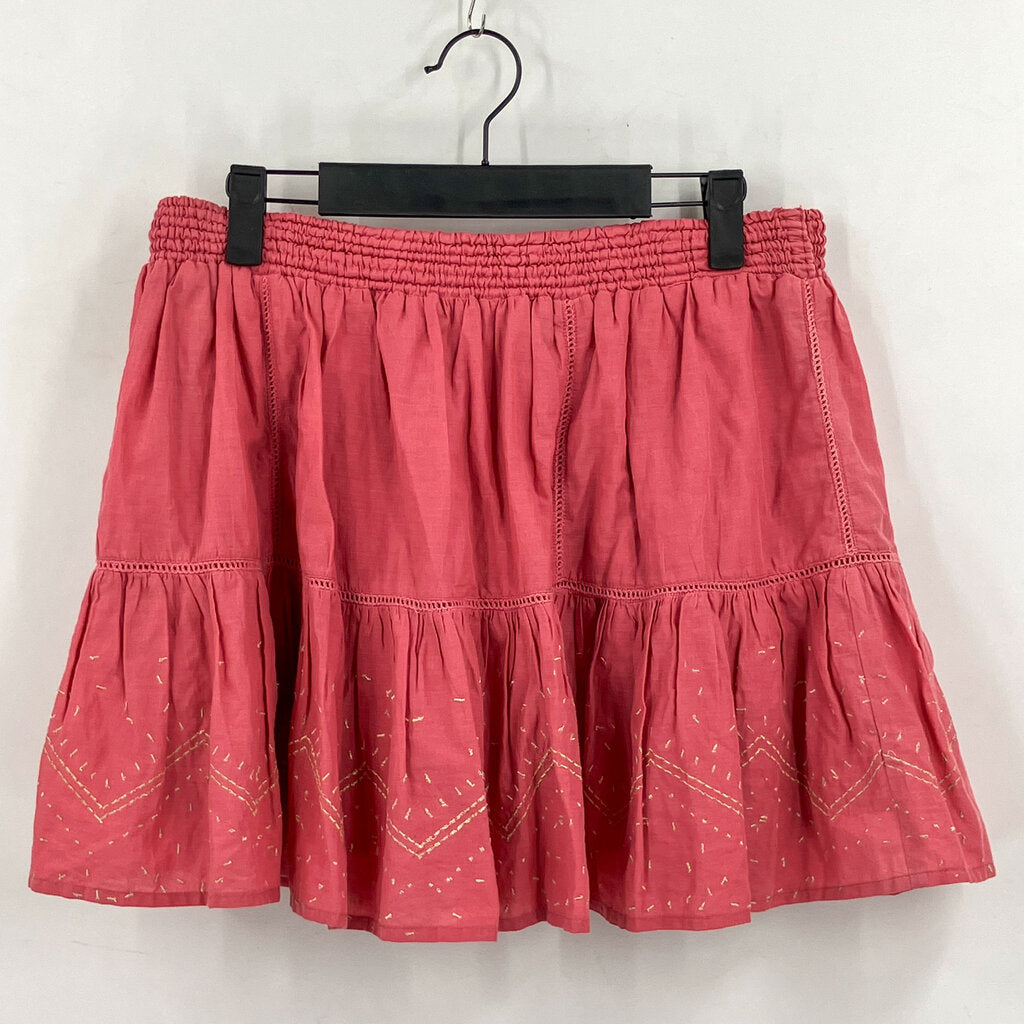 Tiered Embroidery Mini Skirt