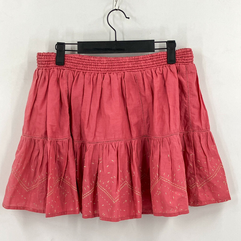 Tiered Embroidery Mini Skirt