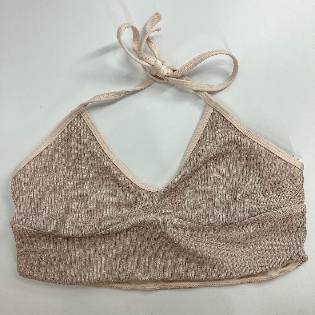 Halter silk ribbed sparkle
