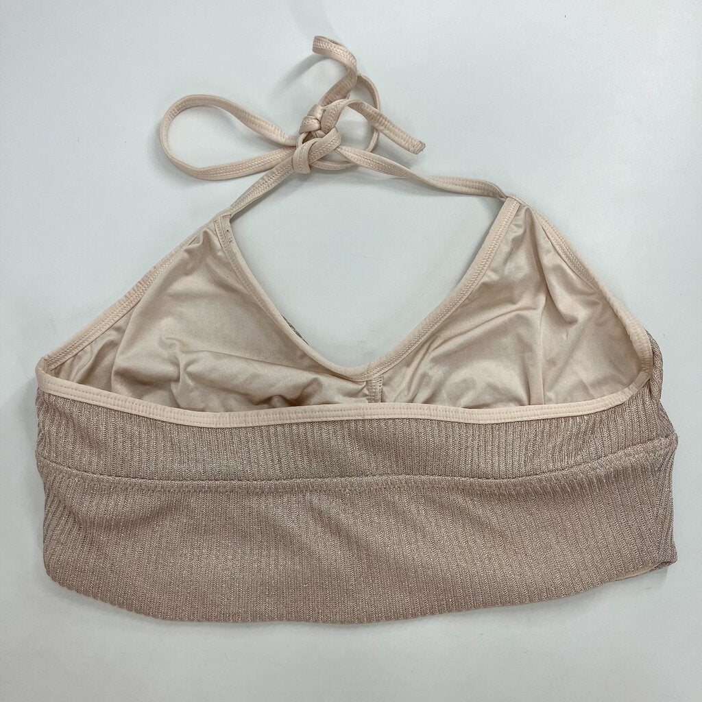 Halter silk ribbed sparkle