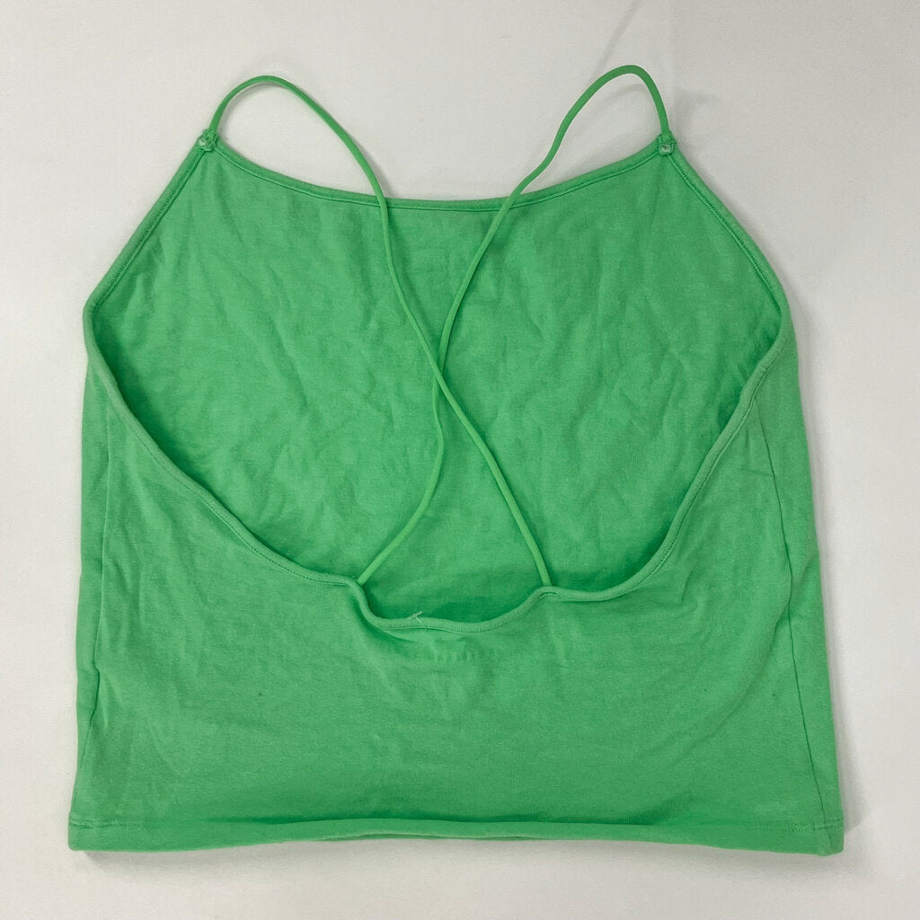 Cross-strap cropped tank-top