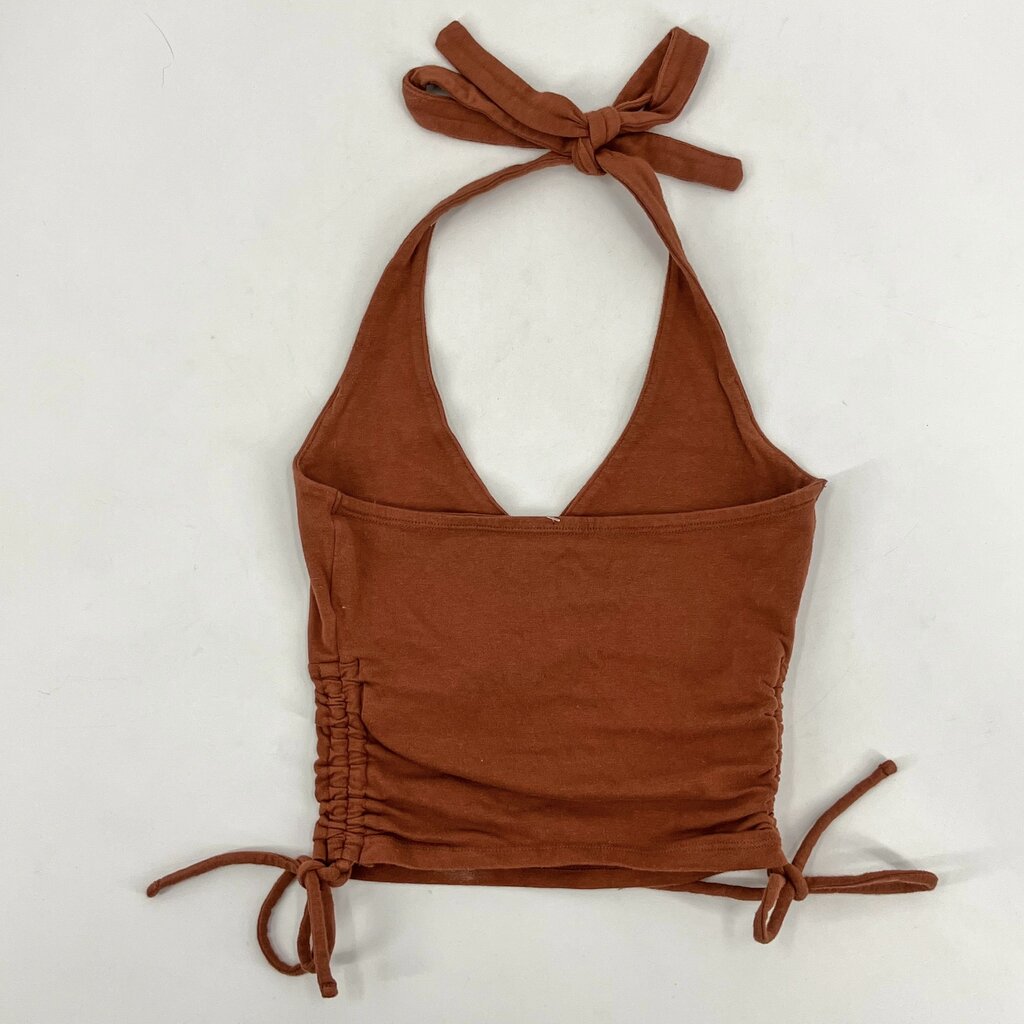 Ruched halter crop
