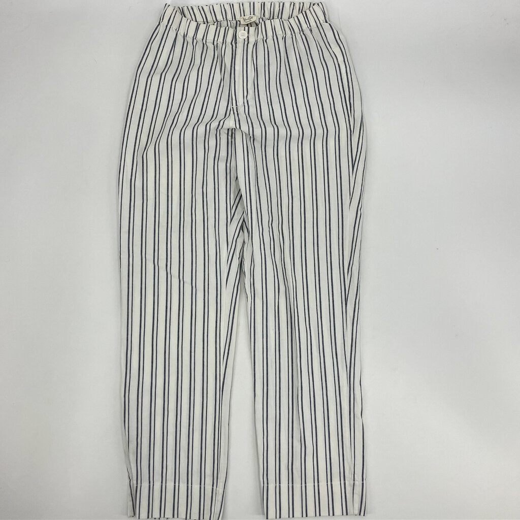 striped high rise pants