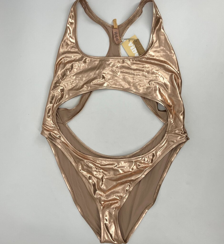 Metallic Cut Out One Piece