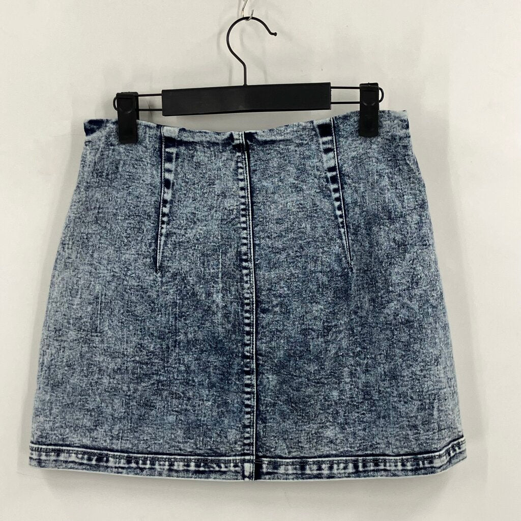 Acid Wash Denim Skirt