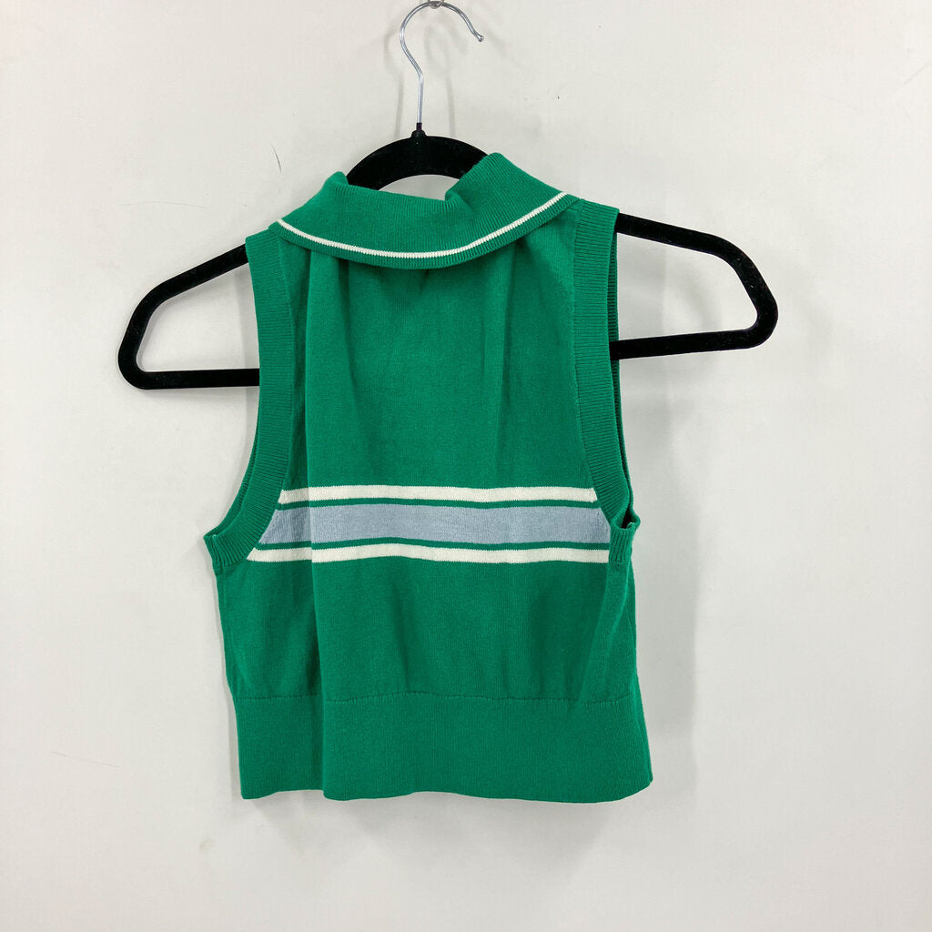 Zip Front Collared Sweater Vest