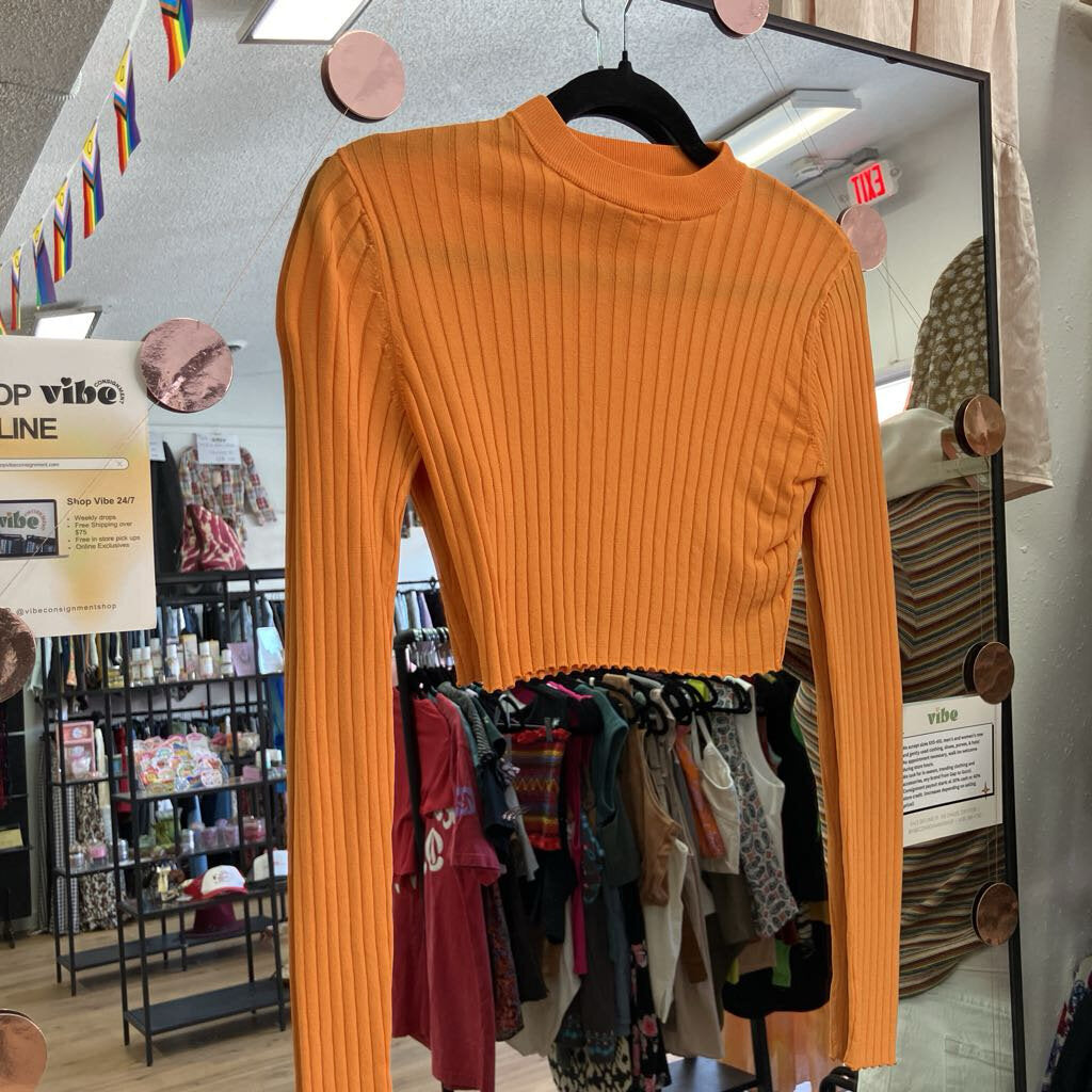 Cropped RIbbed Long Sleeve