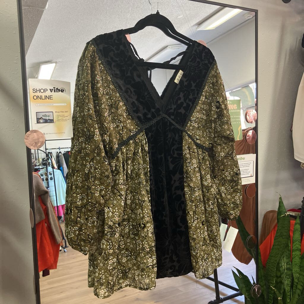 velvet floral blouse