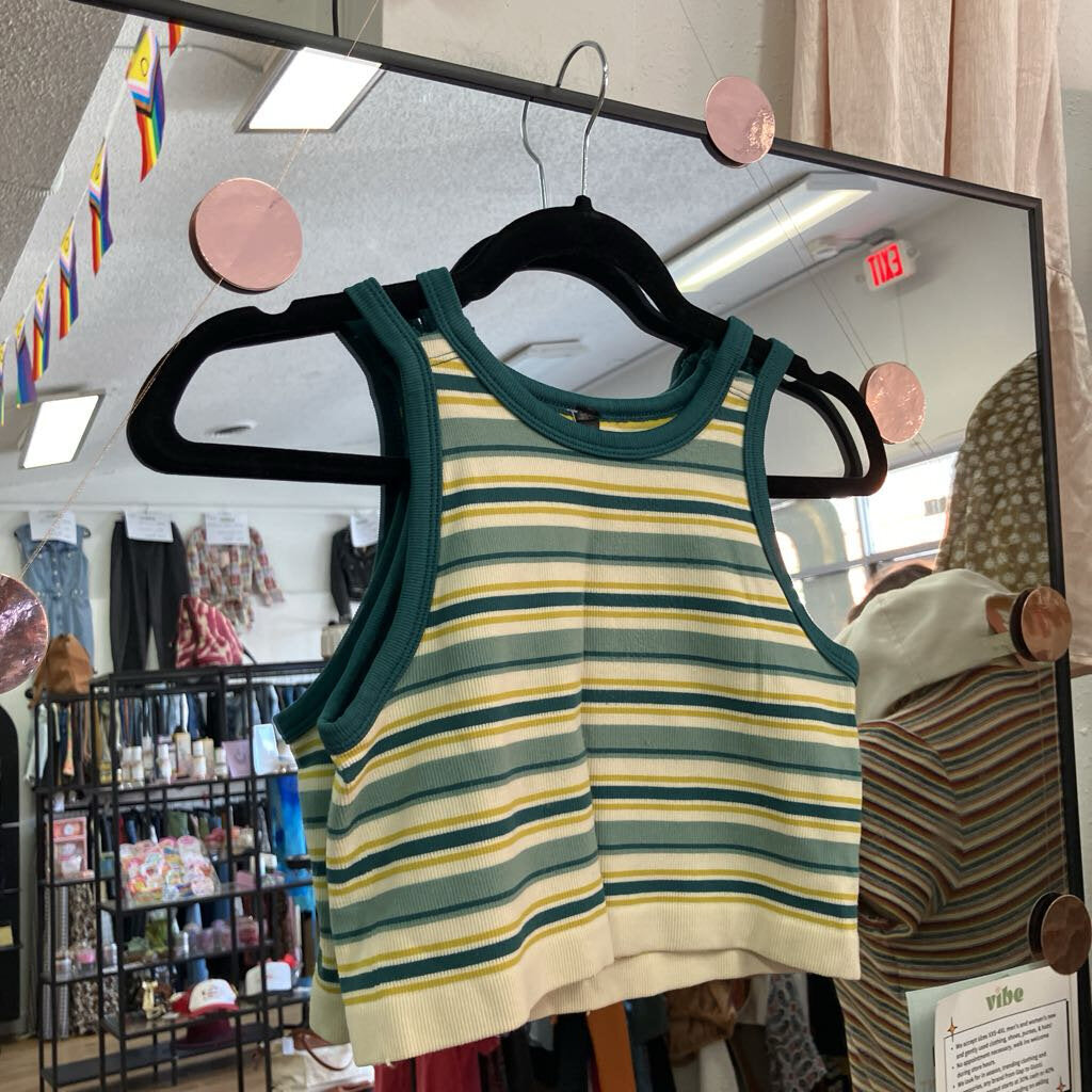 cropped stripe tank