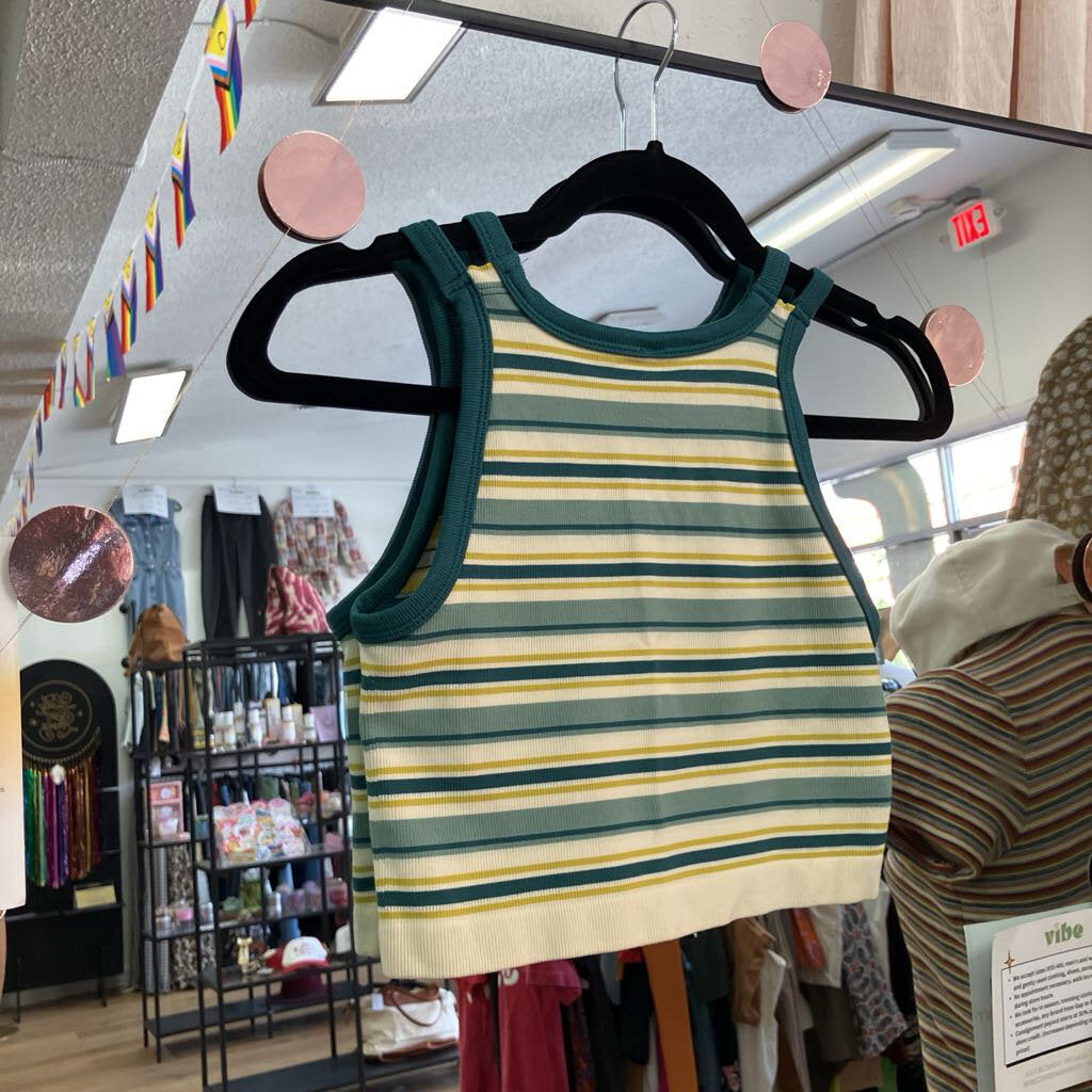 cropped stripe tank