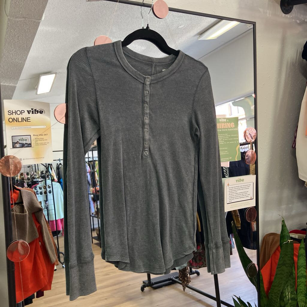 Button Front Long Sleeve