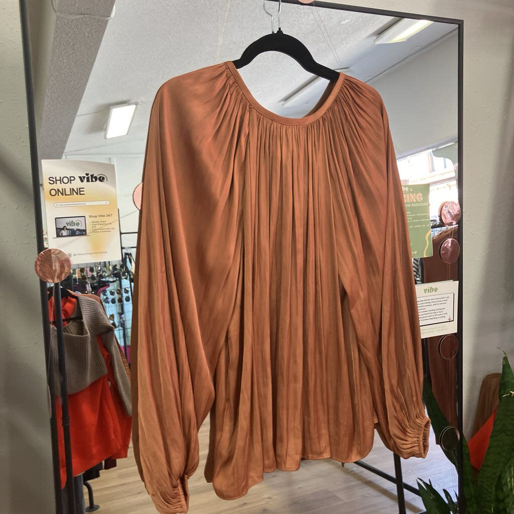 Tie Front Long Sleeve Blouse