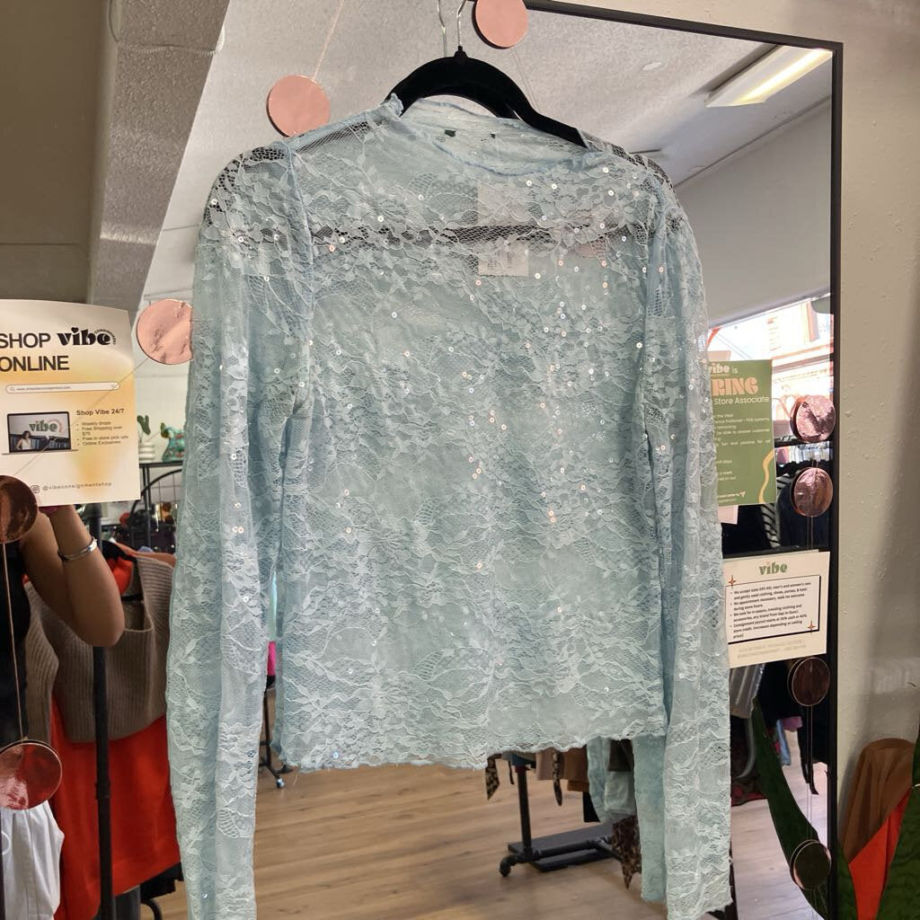 Sequin Lace Long Sleeve