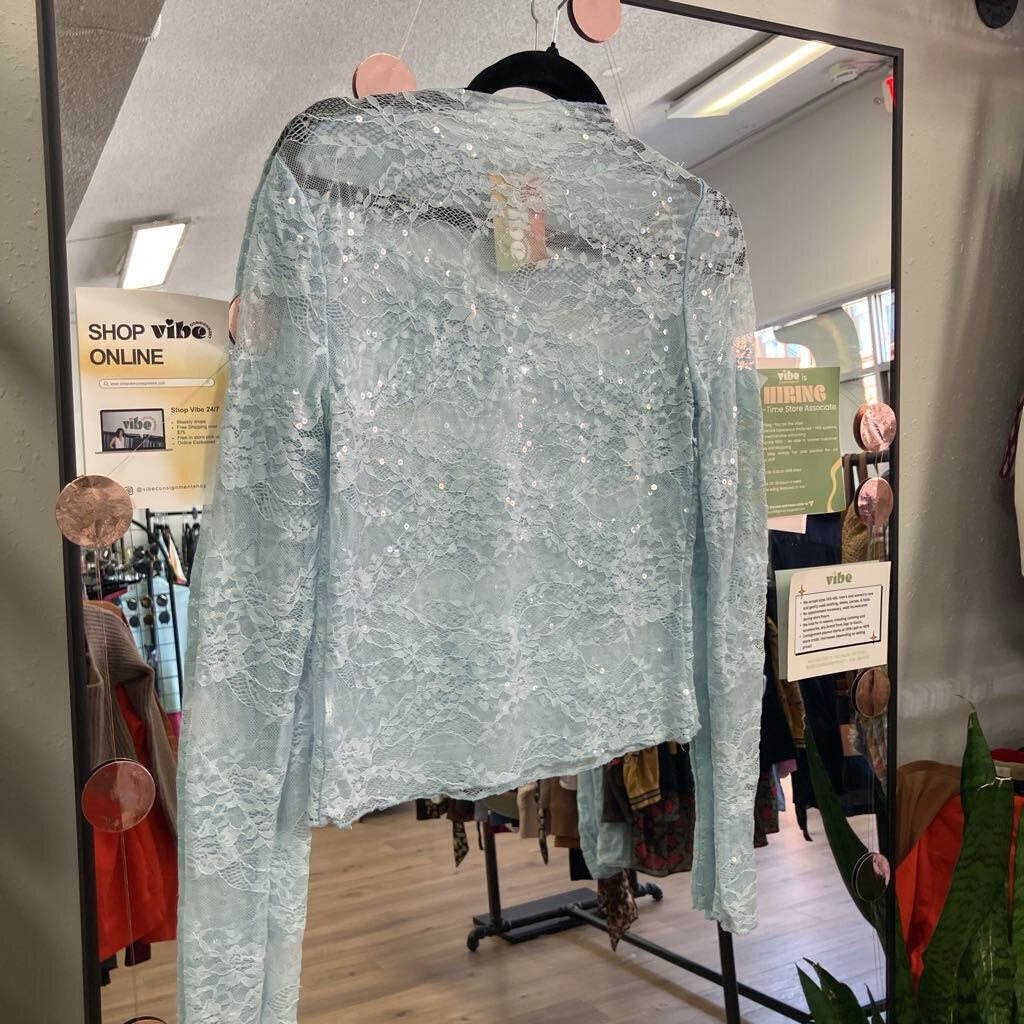 Sequin Lace Long Sleeve