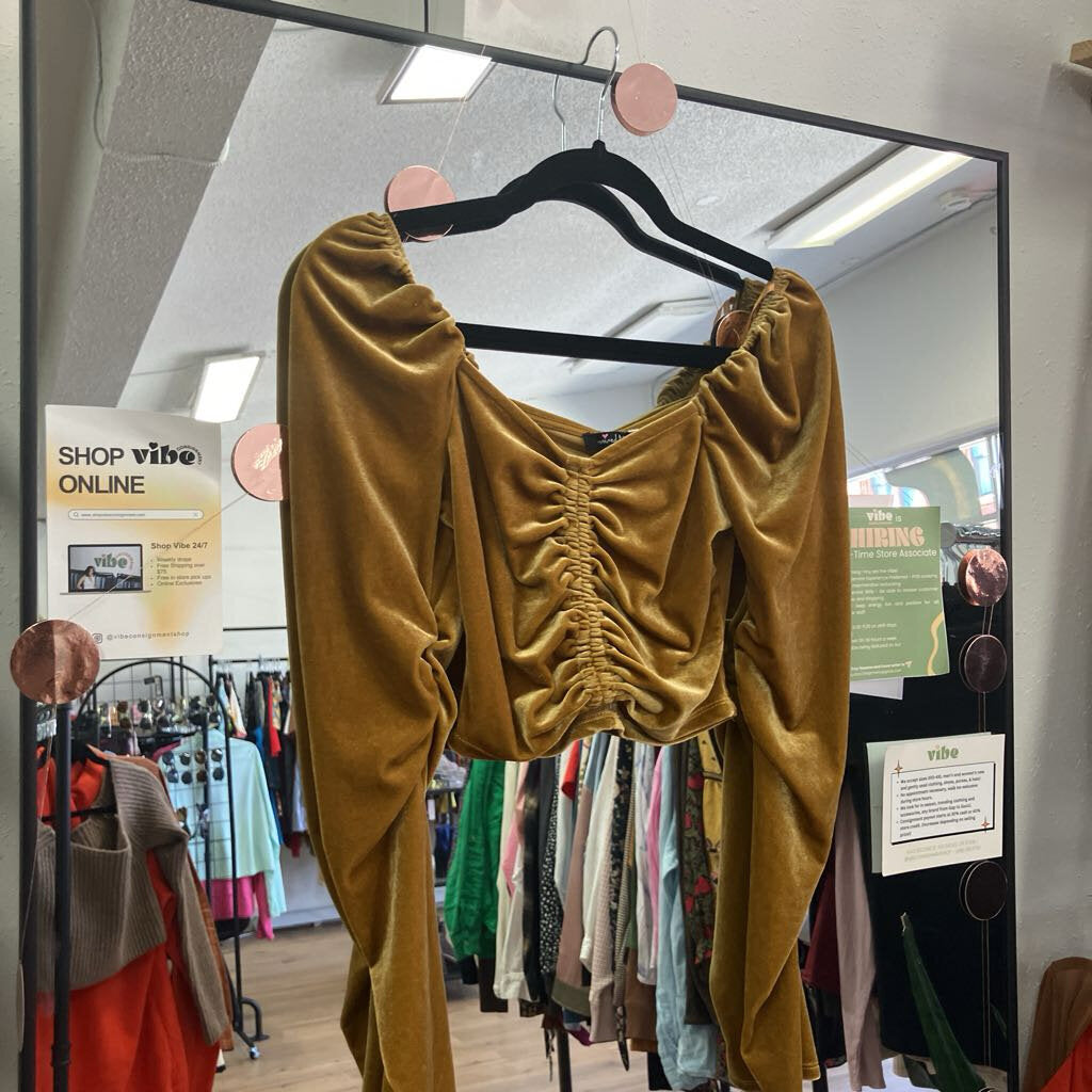 Velvet Cinch Front Crop