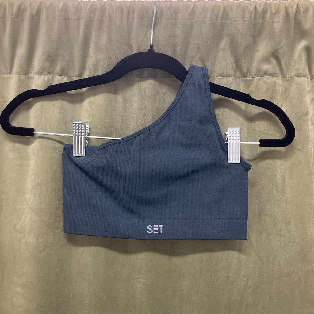 one shoulder sports bra