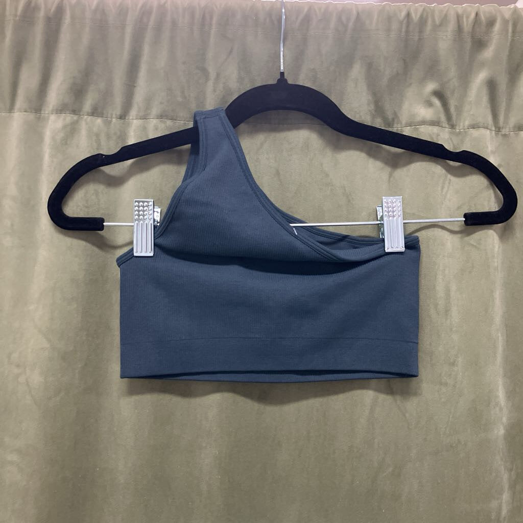 one shoulder sports bra