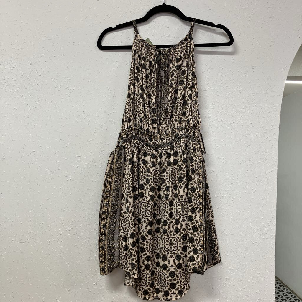 silk patterned mini