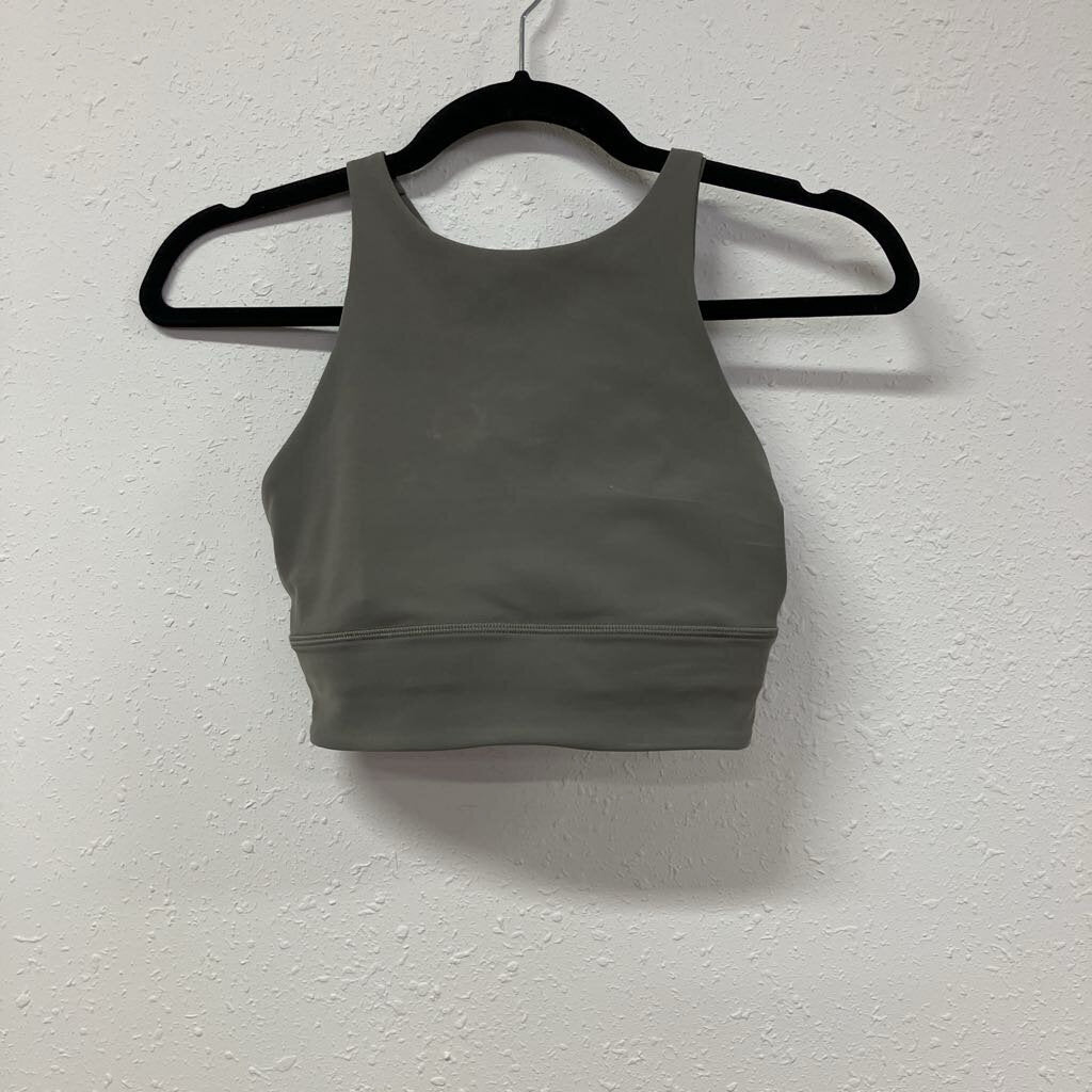 ribbed high neck strappy sports bra