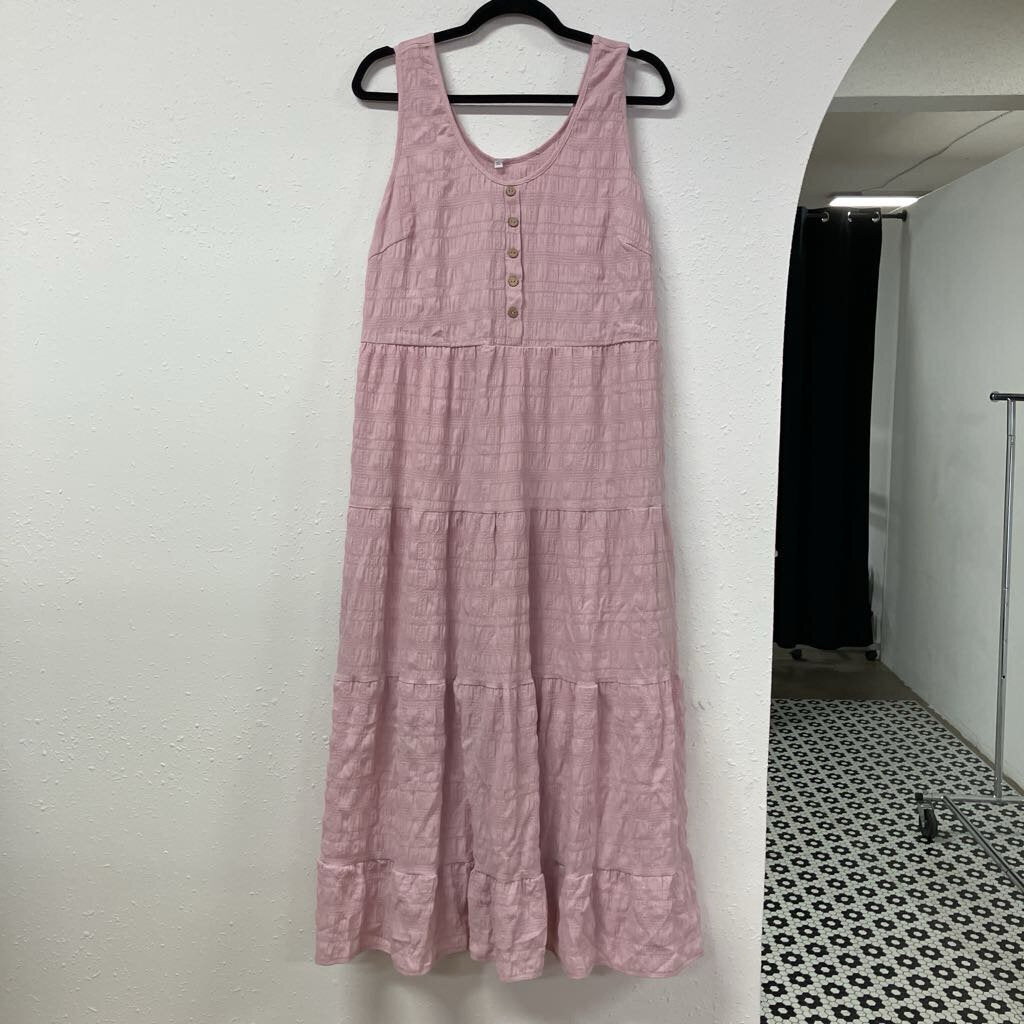 Button Front Tiered Maxi