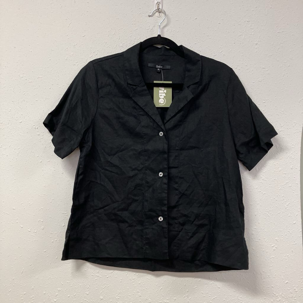 linen button up tee