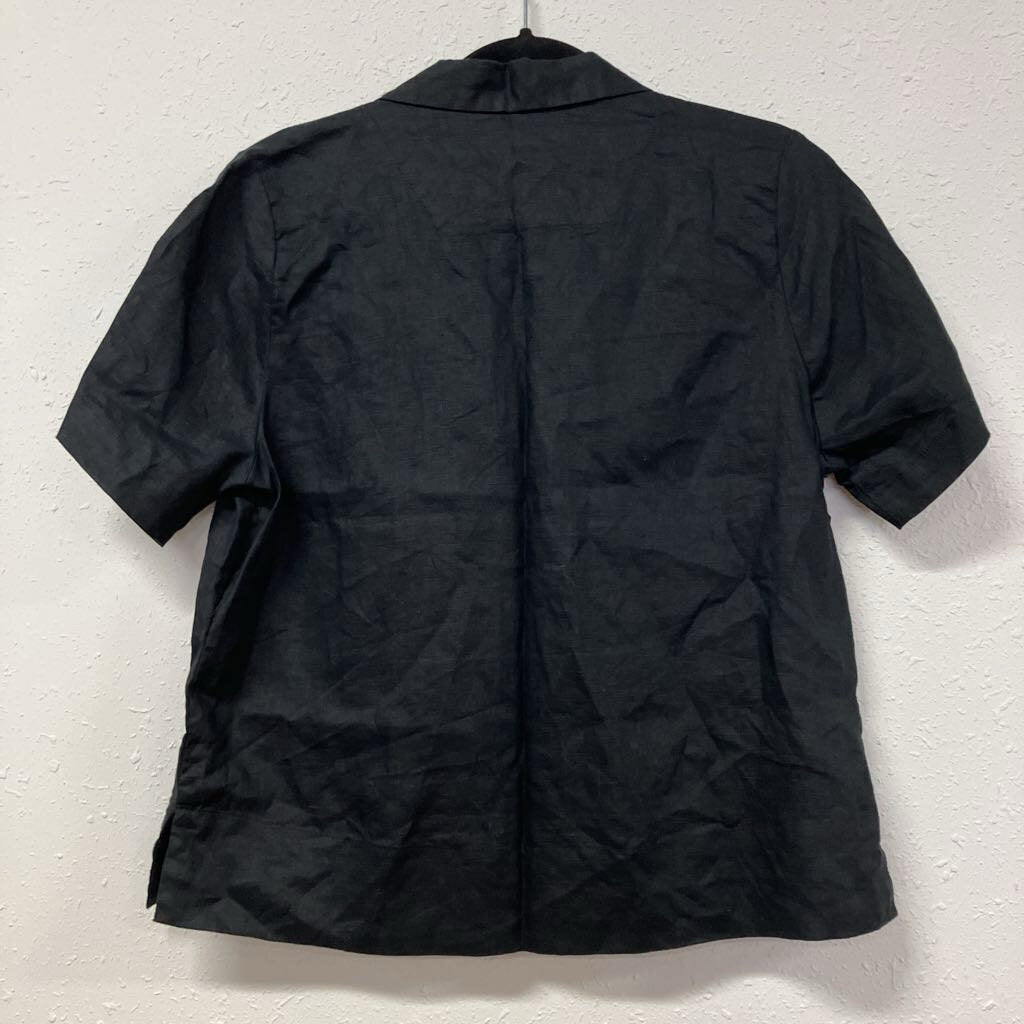 linen button up tee