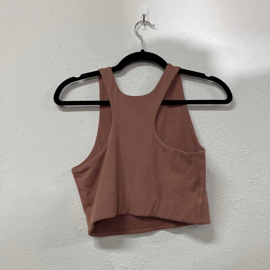racerback high neck sports bra