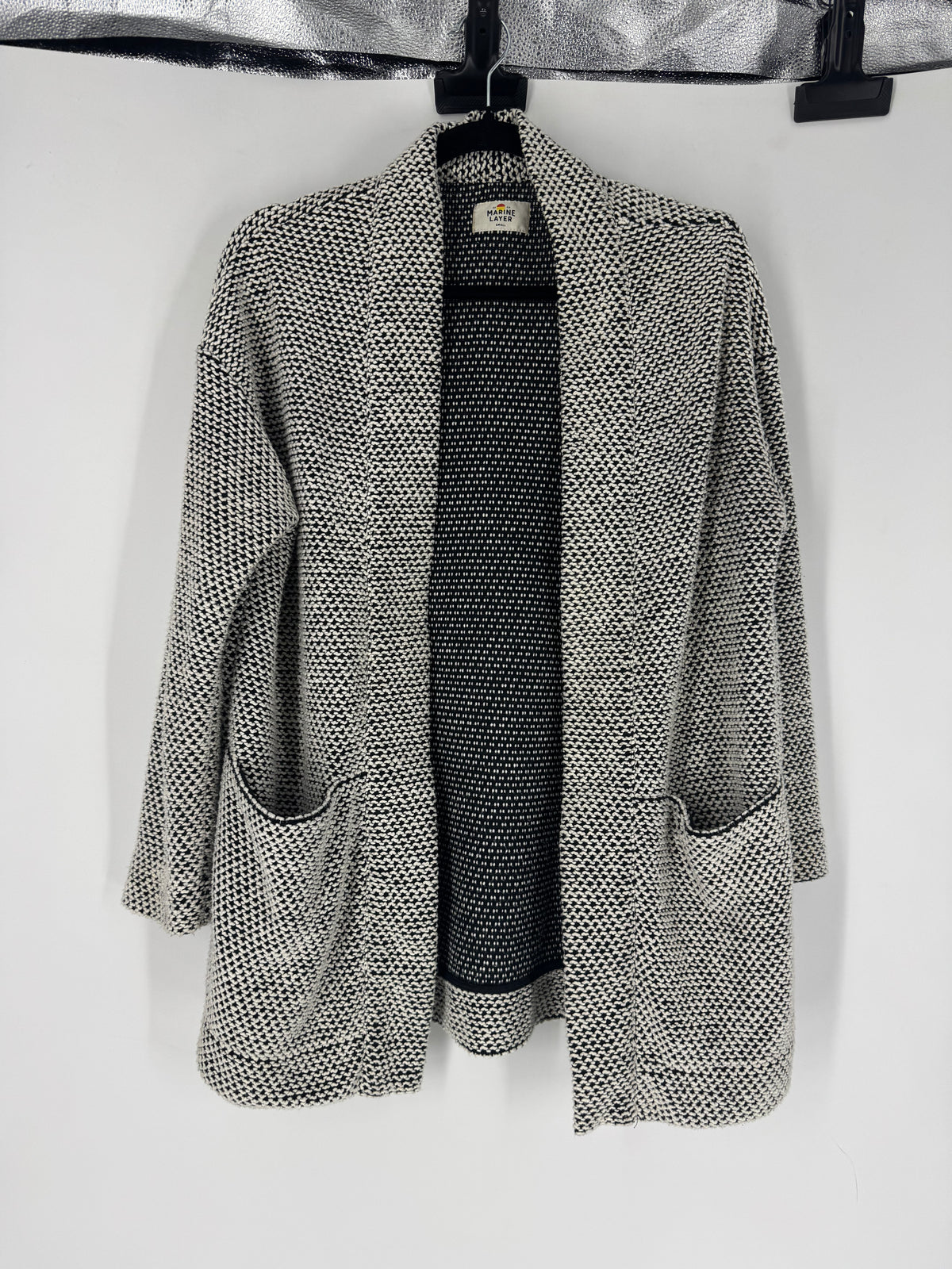 Cream Marine Layer textured open cardigan, S