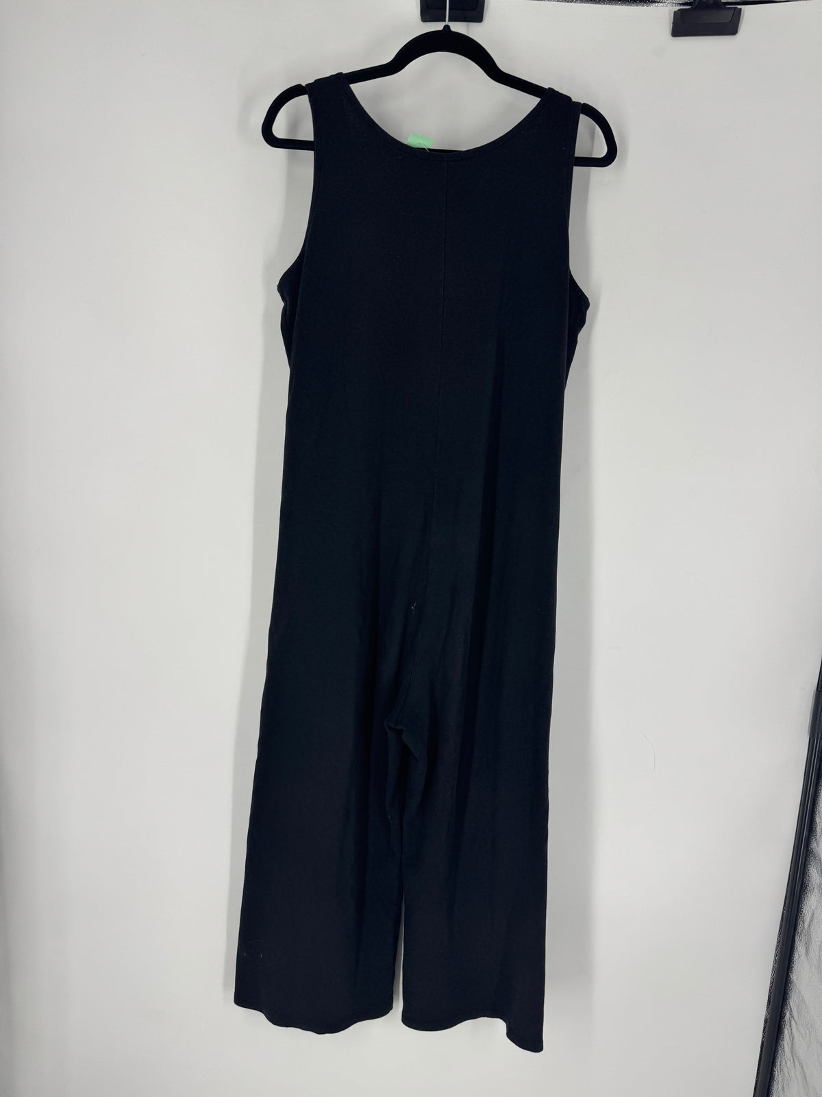 Black Eileen Fisher wide leg crop jumpsuit, S