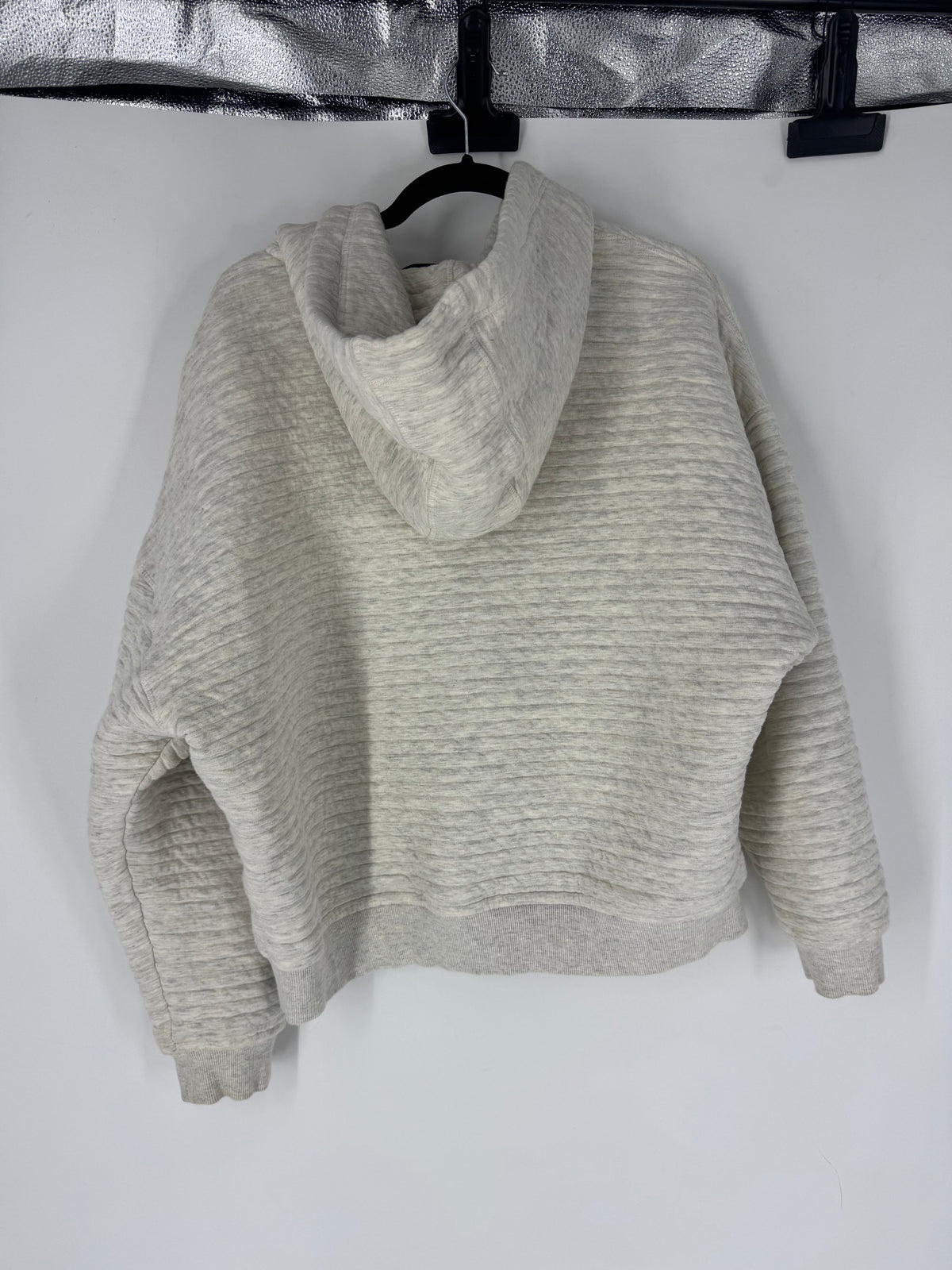 Cream ATM Cotton hooded zip up, M
