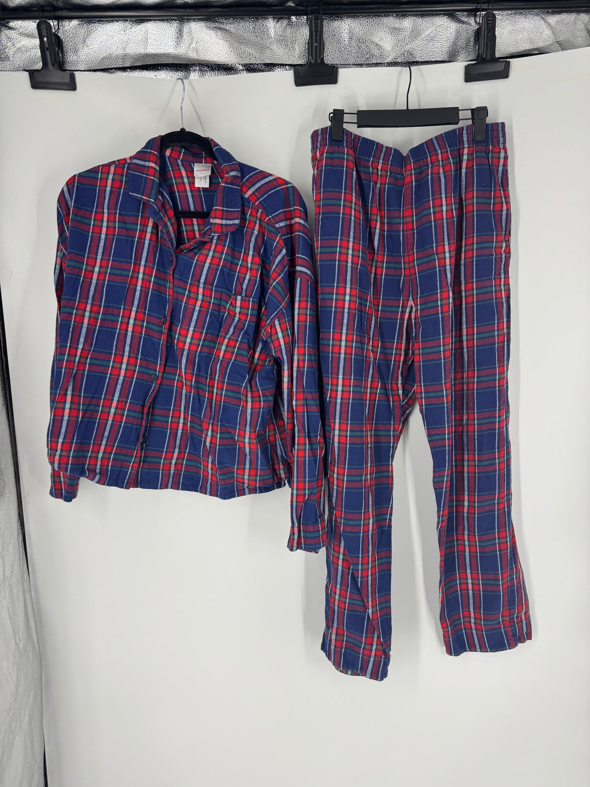 Red Hannah Anderson Plaid Pajamas, M