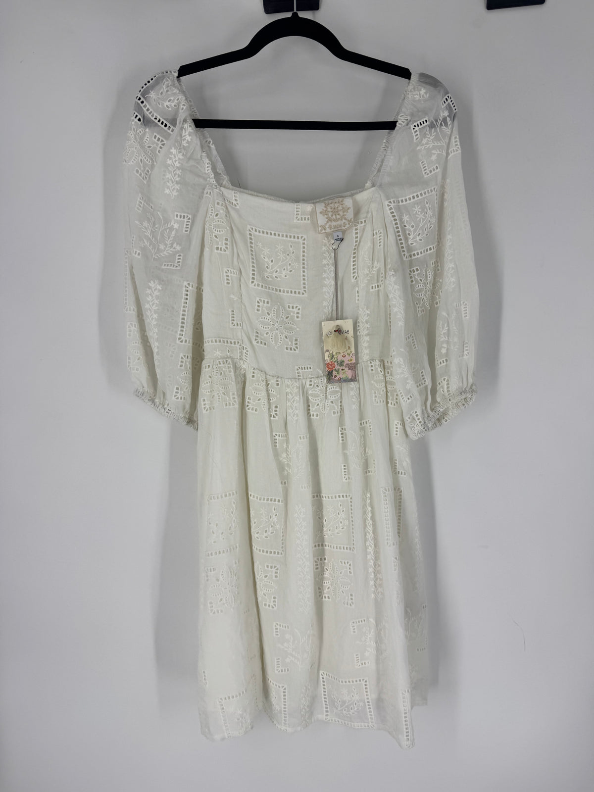 White Johnny Was Embroidered Mini, S