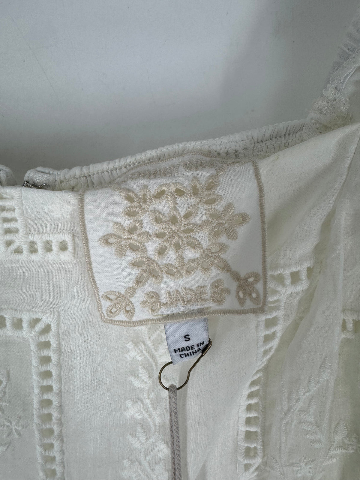 White Johnny Was Embroidered Mini, S