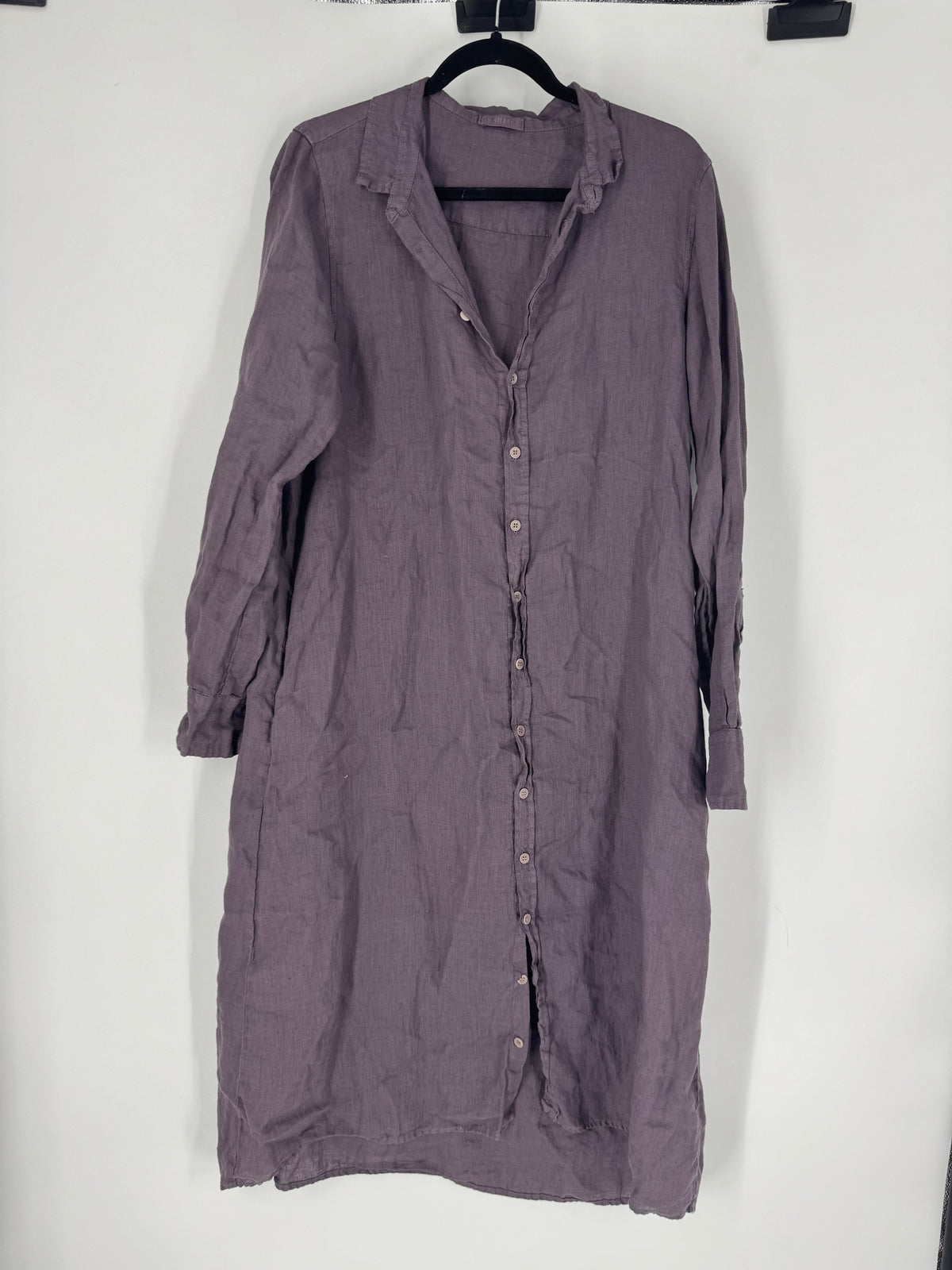 Purple CP Shades Button Front Midi, M