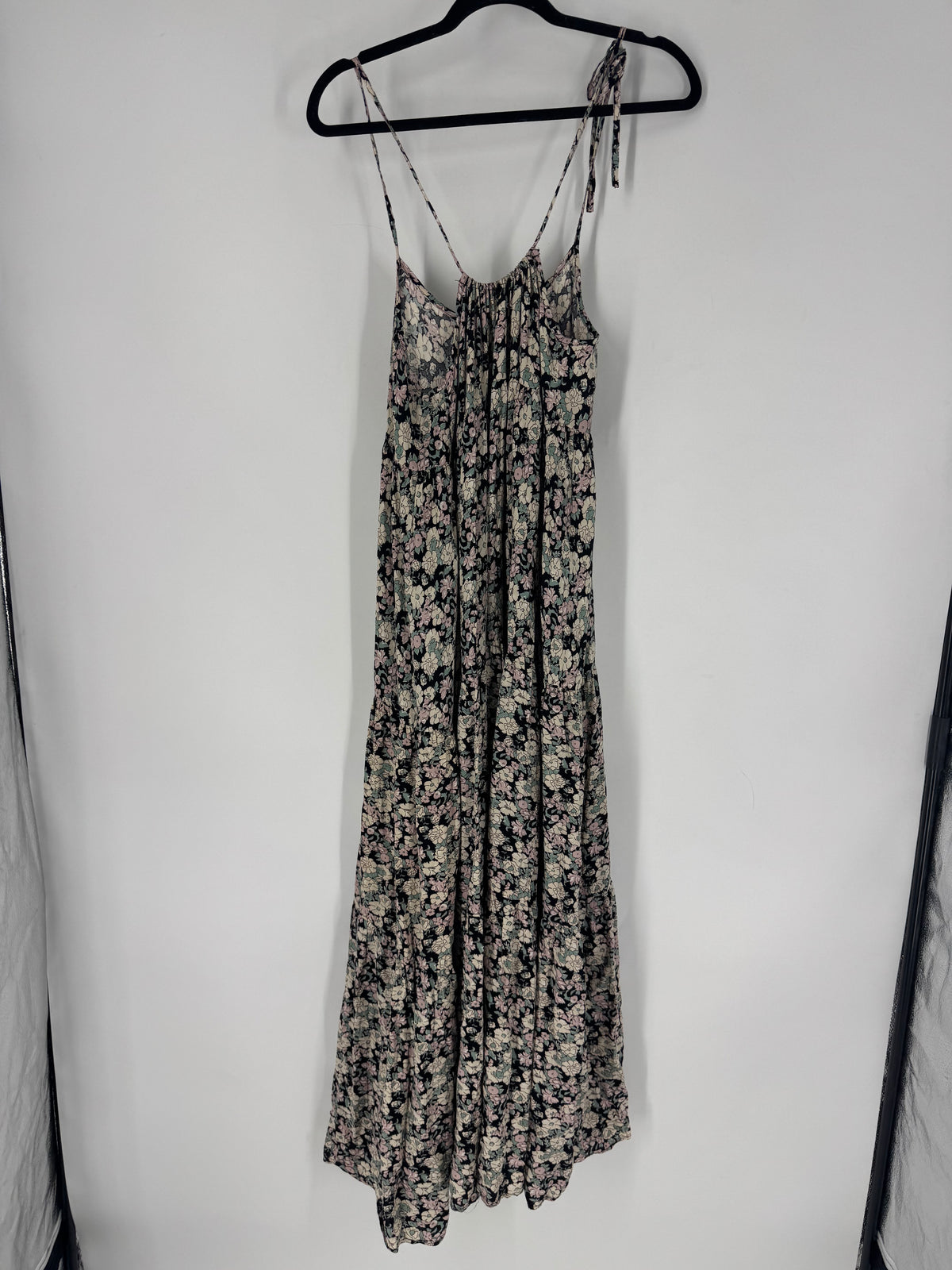 Black Natural Life Floral Tank Maxi, S