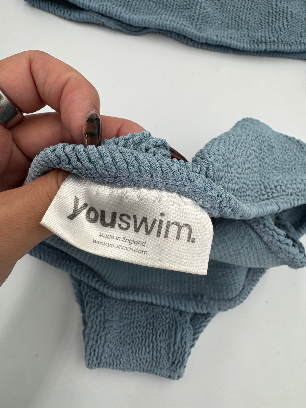 blue you swim ruched bikini, OS