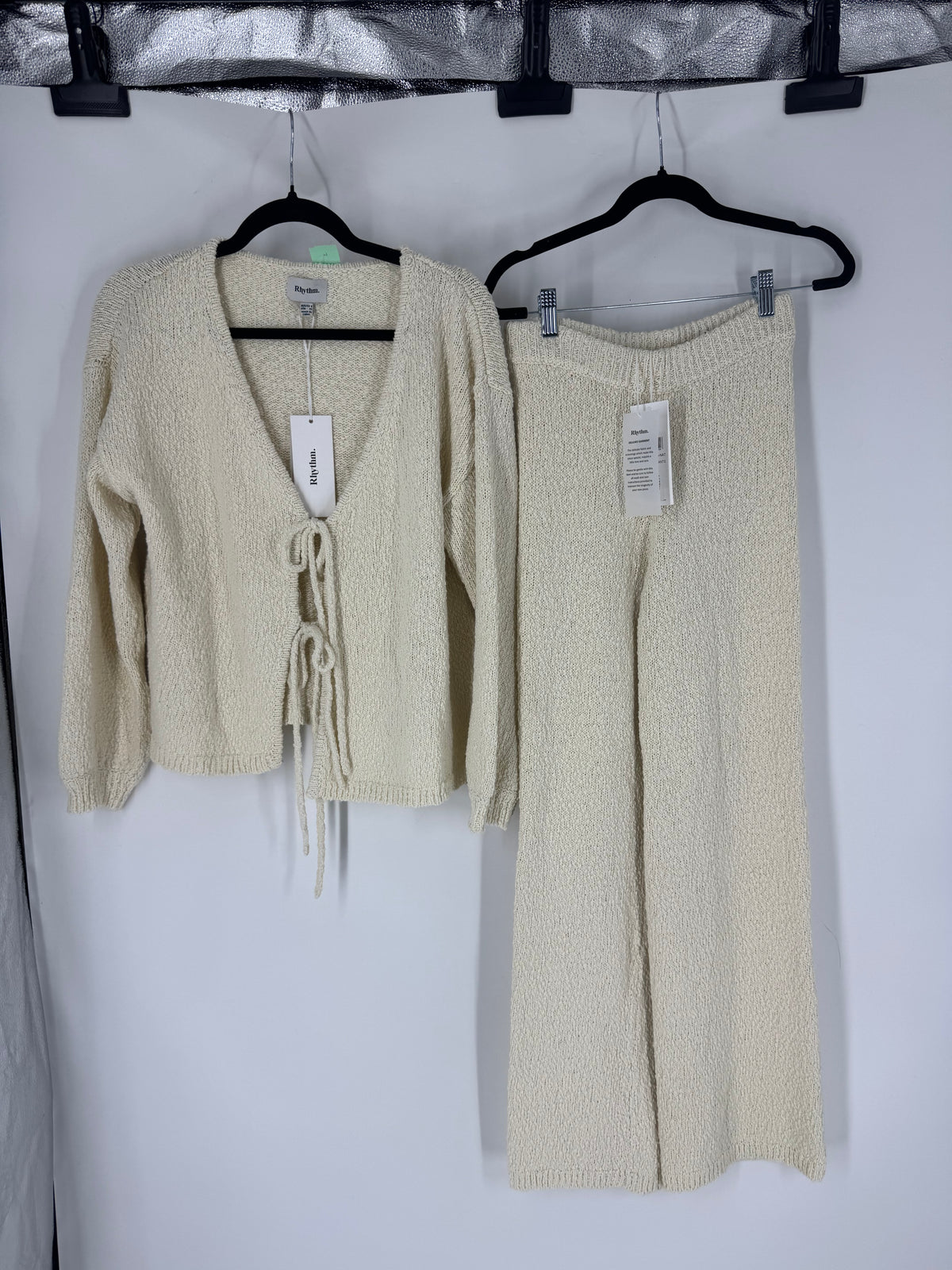 Cream Rhythm emmie tie front set, XS