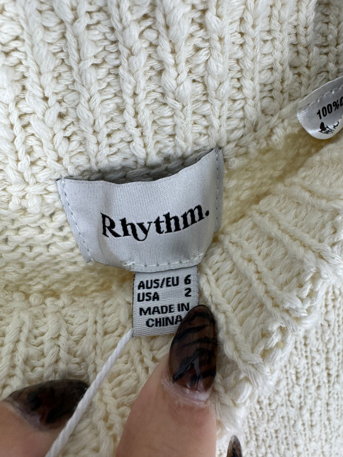 Cream Rhythm emmie tie front set, XS