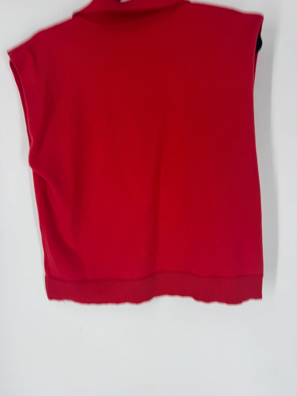 Red Anthropologie knit polo, S