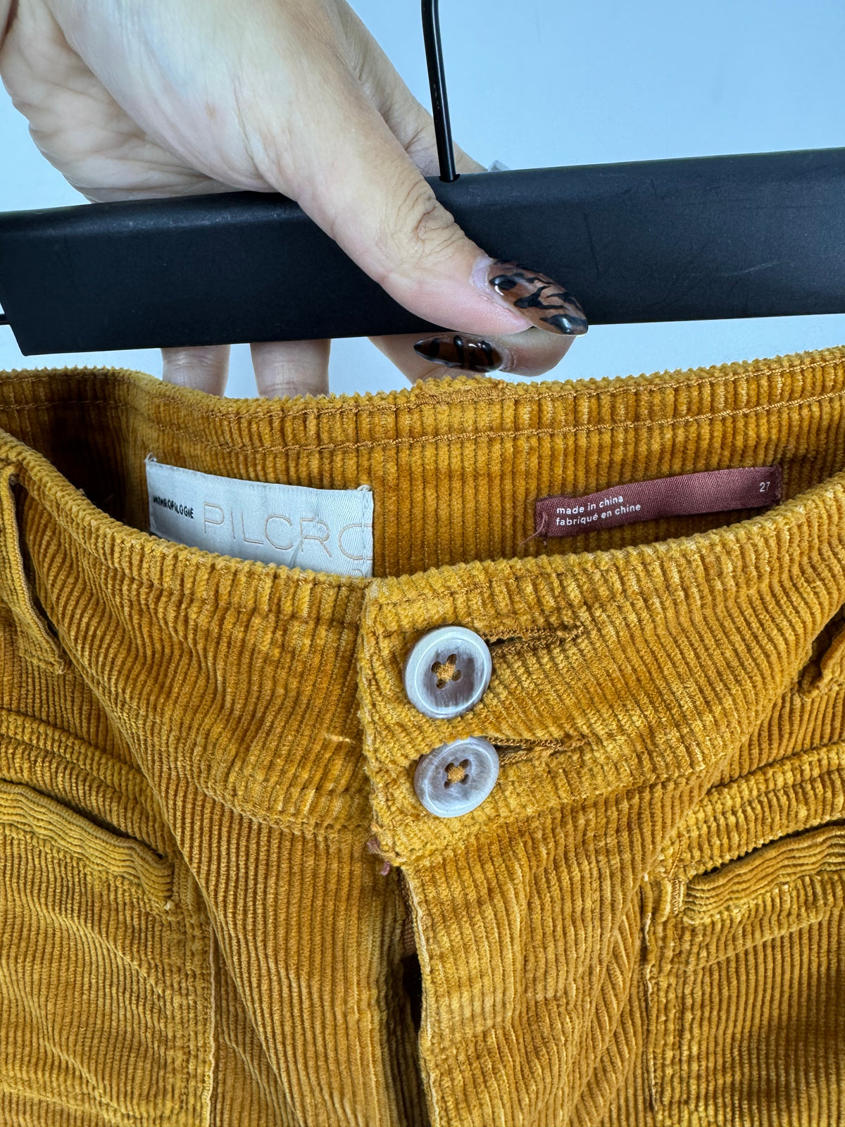 Yellow Pilcro Corduroy High Rise, 27