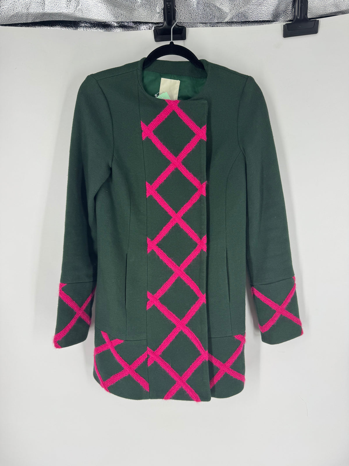 Green Elevenses Crochet Stitch Jacket, 2