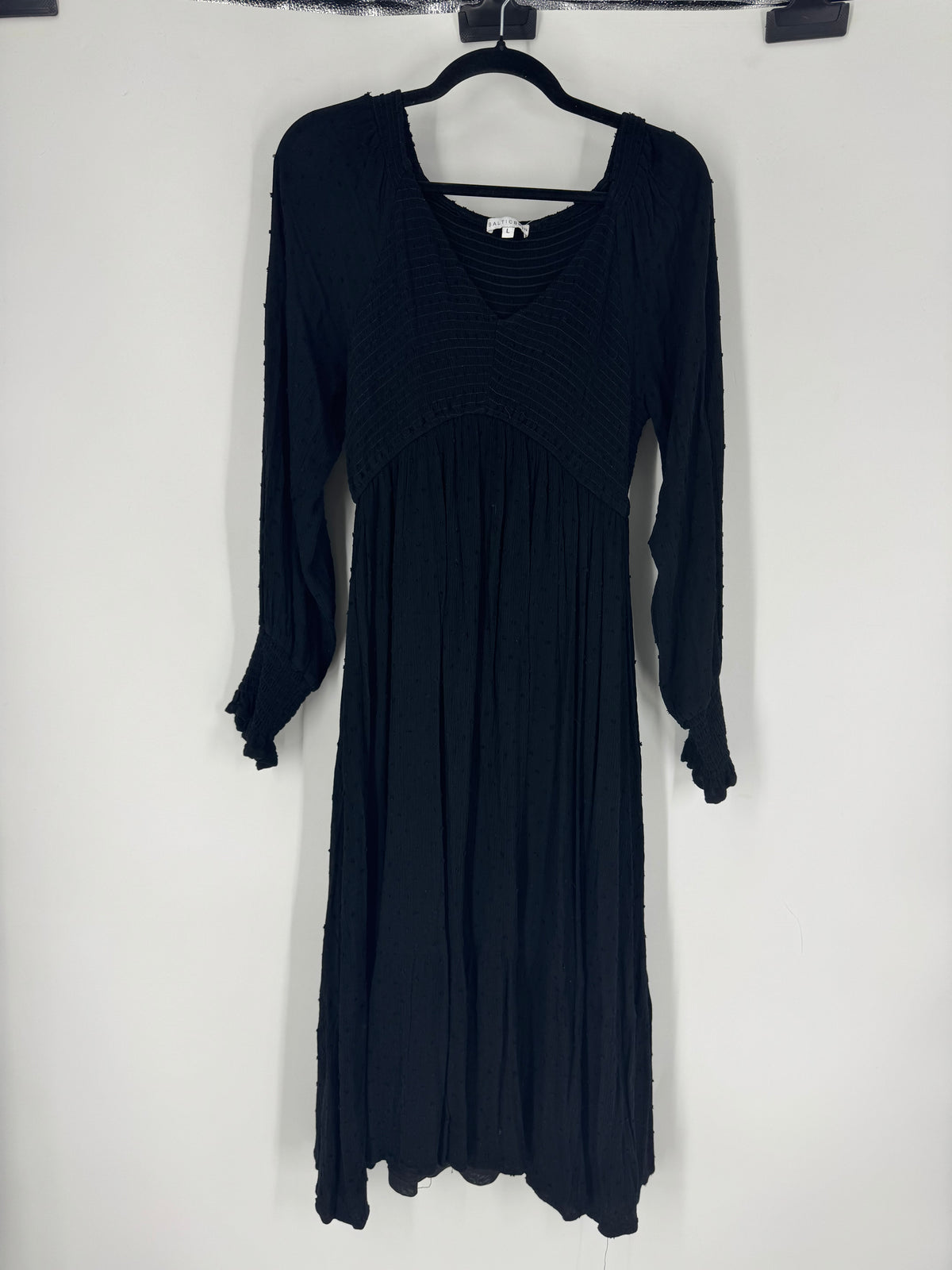 Black Baltic Born swiss dot long sleeve midi, L