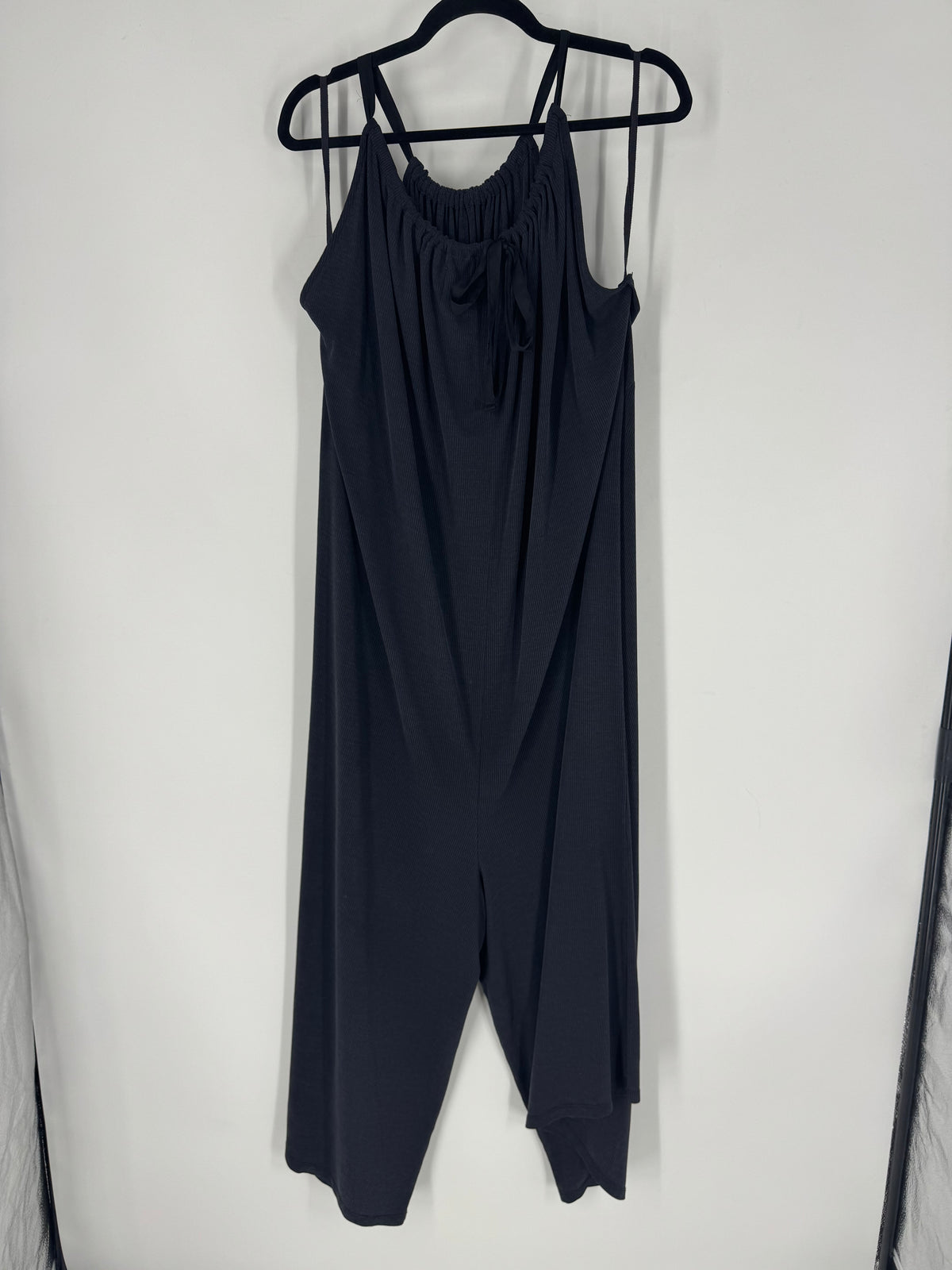 Black HD in Paris ribbed jumpsuit, L