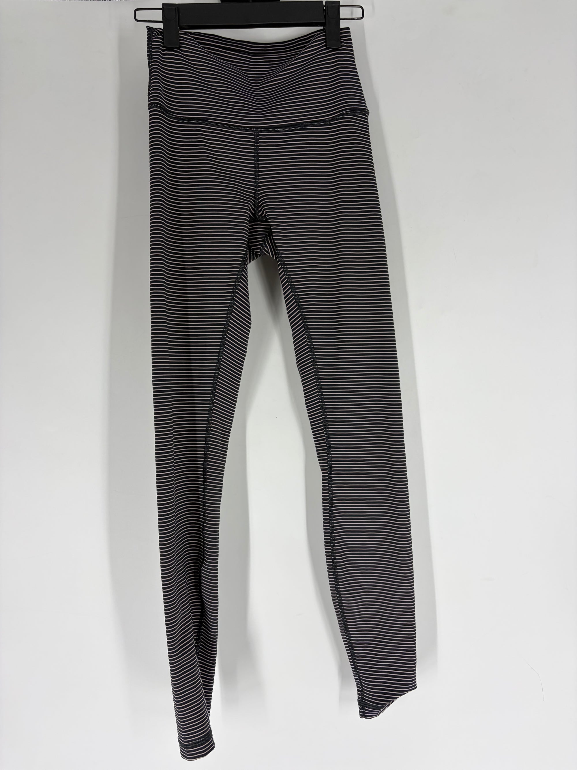 black Lululemon striped leggings, 6