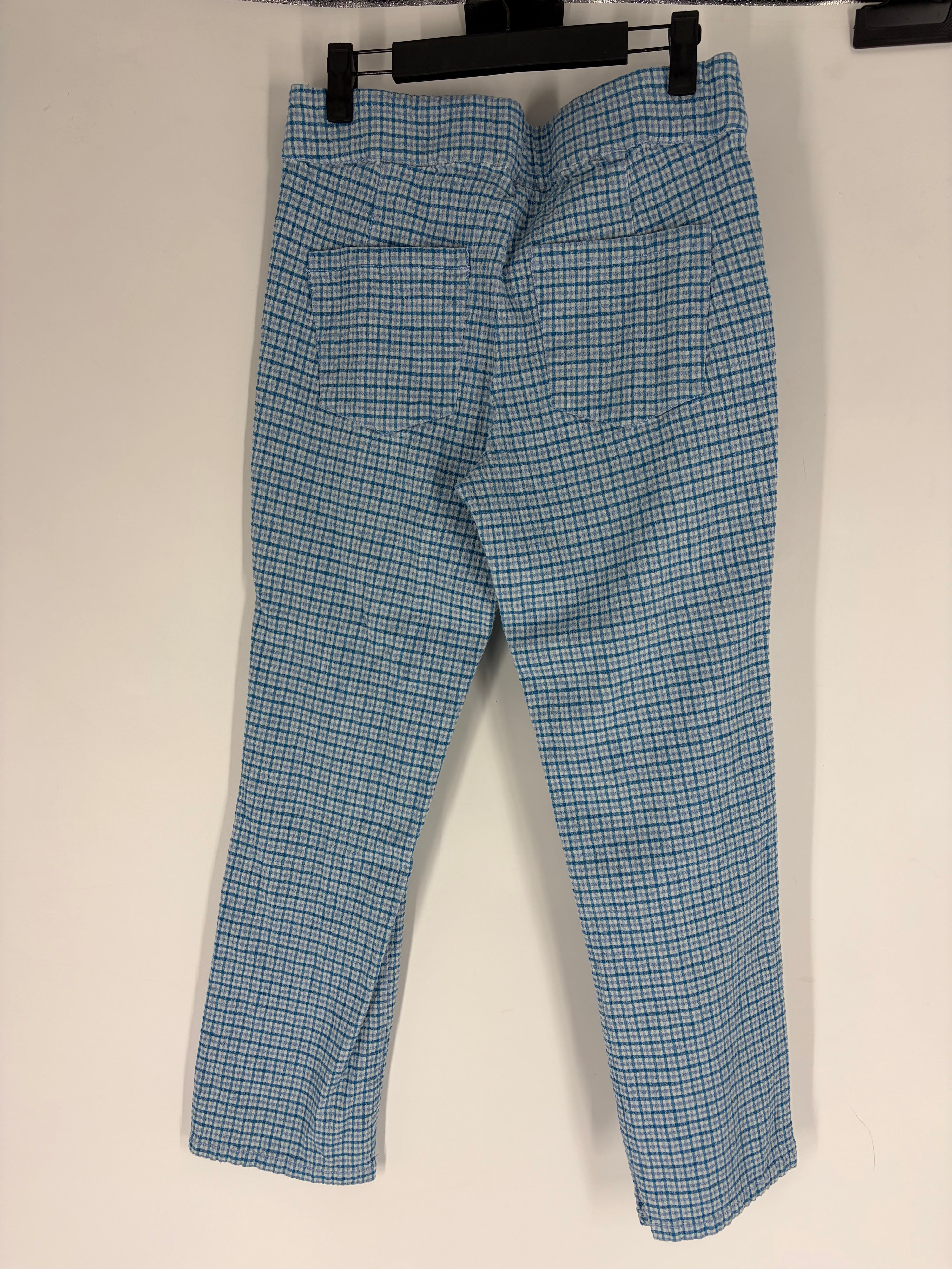 BLue Free People Plaid Caprs, S