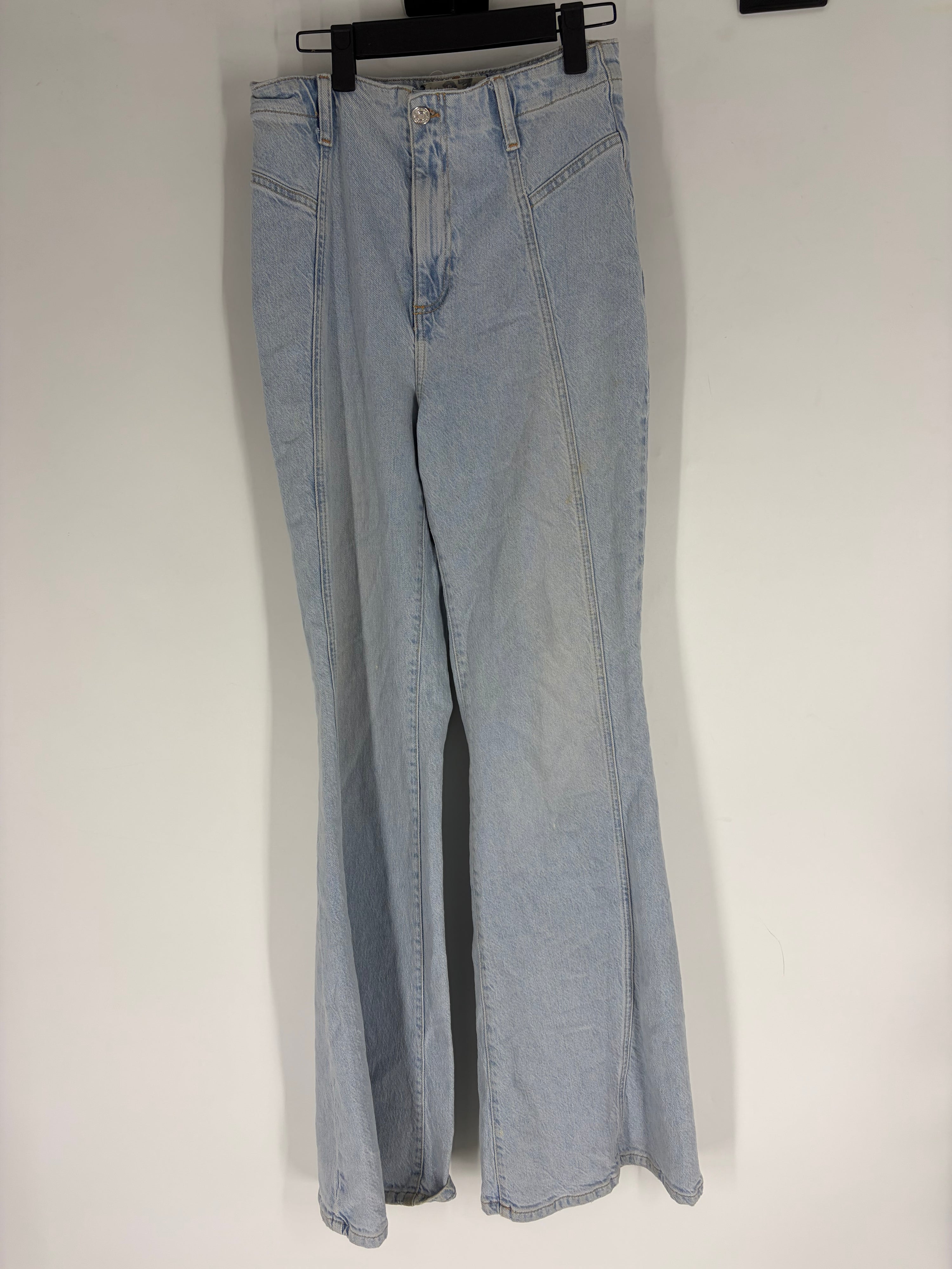 Blue Free People High Rise Boot Cut, 27