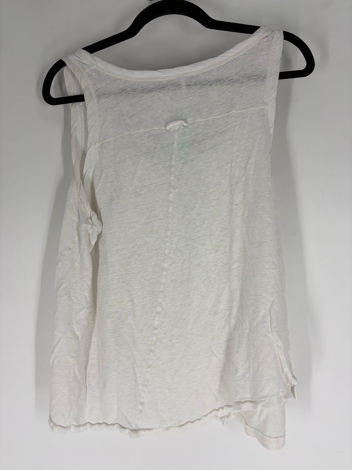 White Free People Flowly quarter button down tank, M