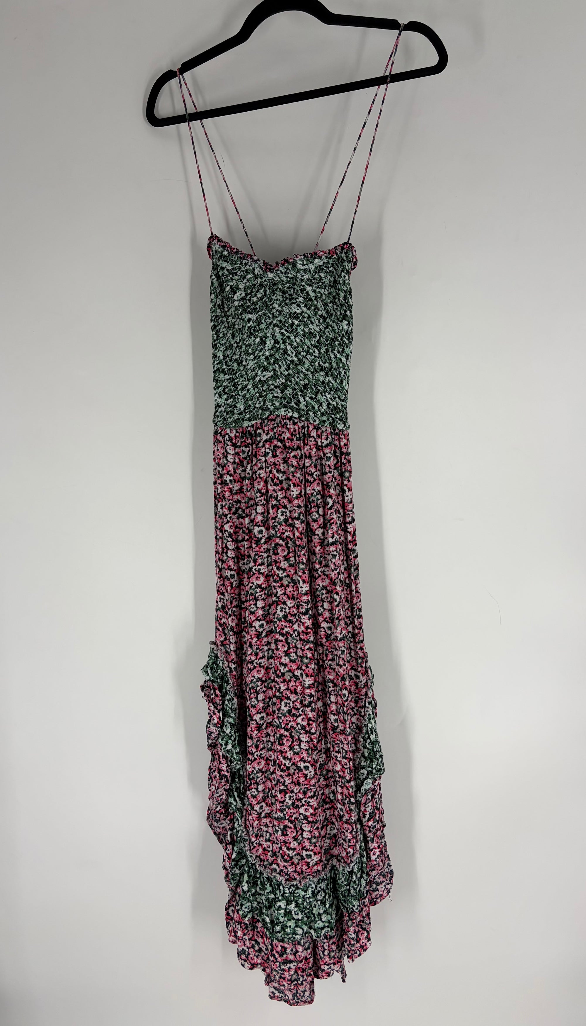 Pink Free People Floral Midi Dress, M